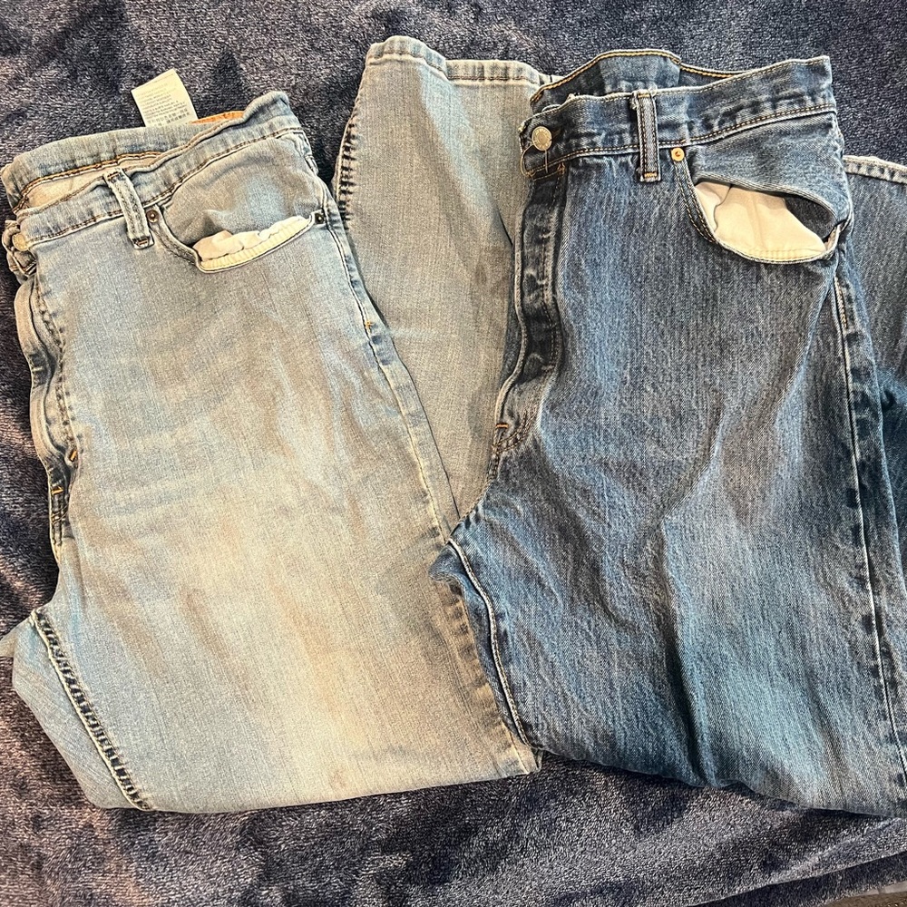 🥈Double pack!!🥈 Levi 501 jeans (used)